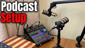 Podcast Setup Microphones and Mixer!