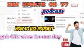 Podcast on youtube|Create a Podcast in YouTube Studio#podscat #Podscats