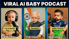 AI BABY PODCAST FREE UNLIMITED | How to Make Baby Podcast Video | Baby Podcast Video Kaise Banaye |