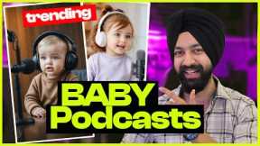 How to make TRENDING BABY PODCAST Videos using FREE AI Tools 🤩 #babypodcast #podcast