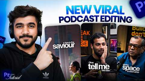 Viral Podcast Reel Editing in Premiere Pro | Minimal Text Animation Tutorial