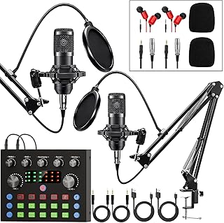 Audio Interface Podcast Equipment Bundle for 2