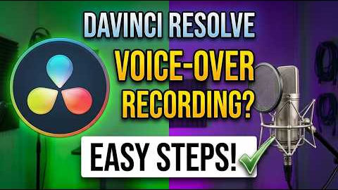 Davinci Resolve How to record voice over Podcast 14